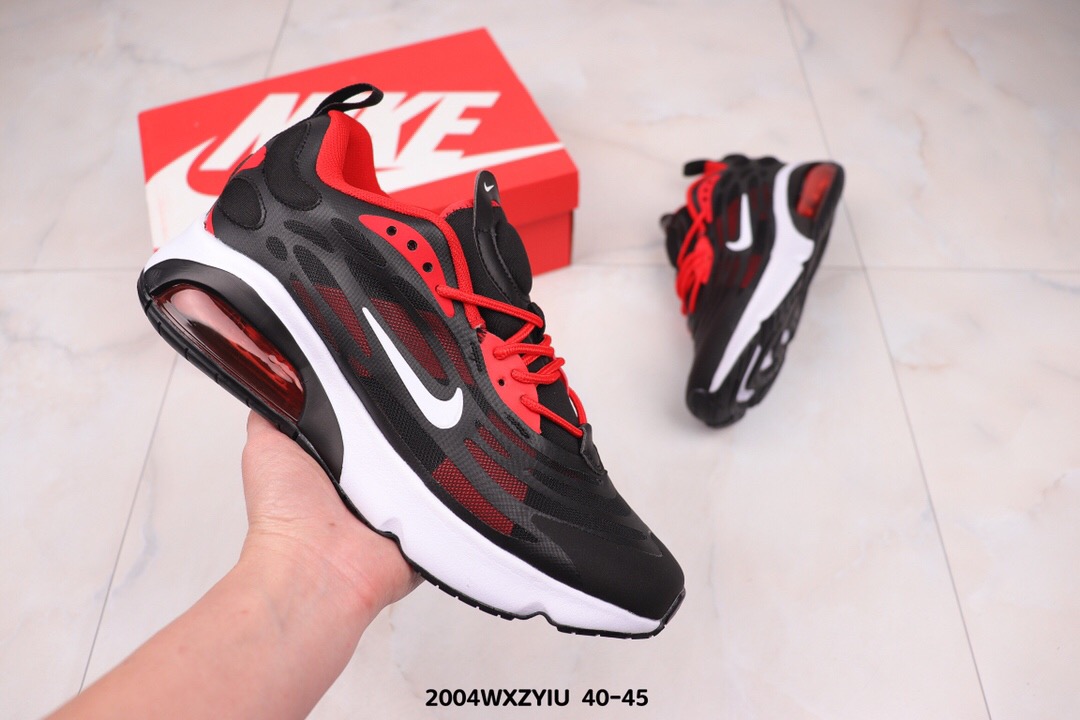 Nike Air Max 200 Black Red White Shoes